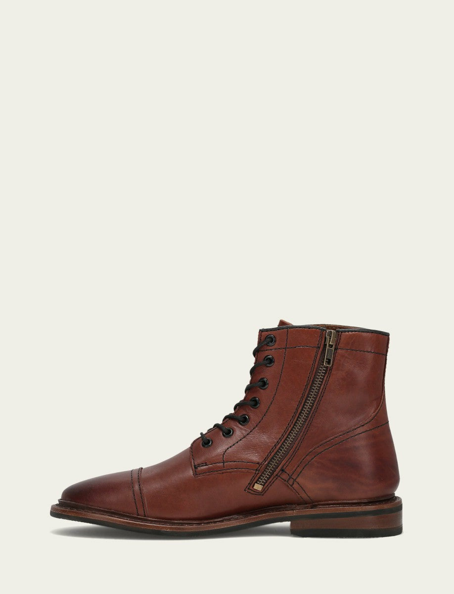 FRYE Men's Brown Paul Mid Lace Boot