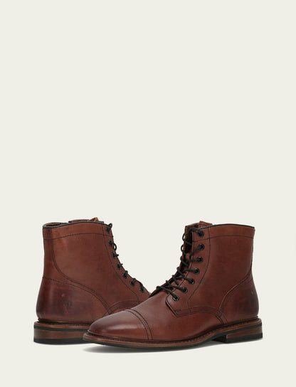 FRYE Men's Brown Paul Mid Lace Boot