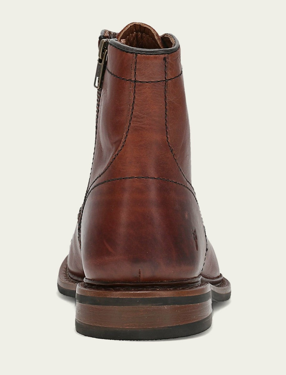 FRYE Men's Brown Paul Mid Lace Boot