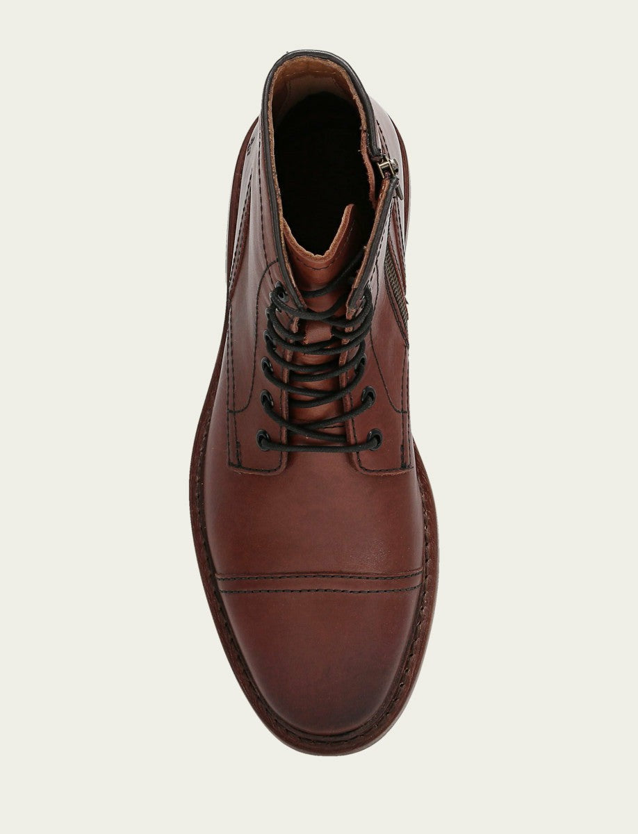 FRYE Men's Brown Paul Mid Lace Boot