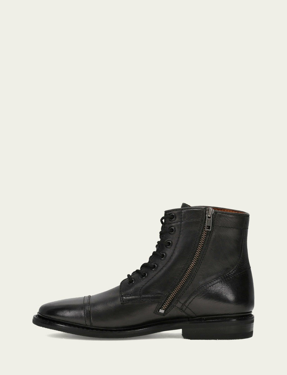 FRYE Men's Black Paul Mid Lace Boot