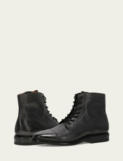 FRYE Men's Black Paul Mid Lace Boot