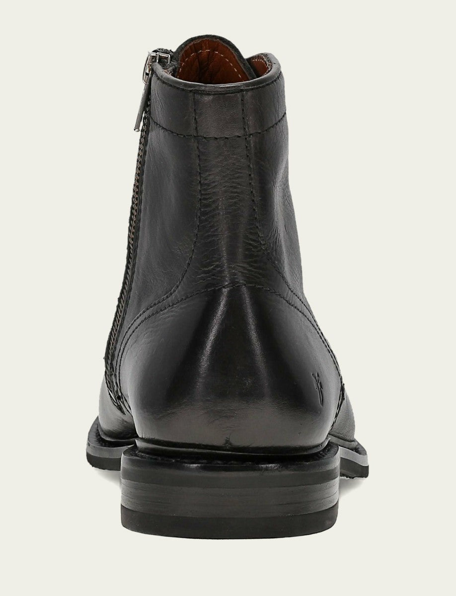 FRYE Men's Black Paul Mid Lace Boot