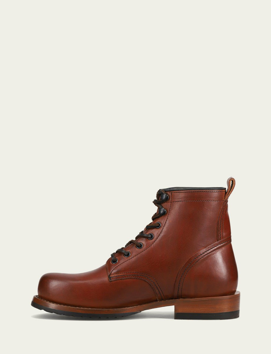FRYE Men's Whiskey Hudson Workboot Plain Toe Boot