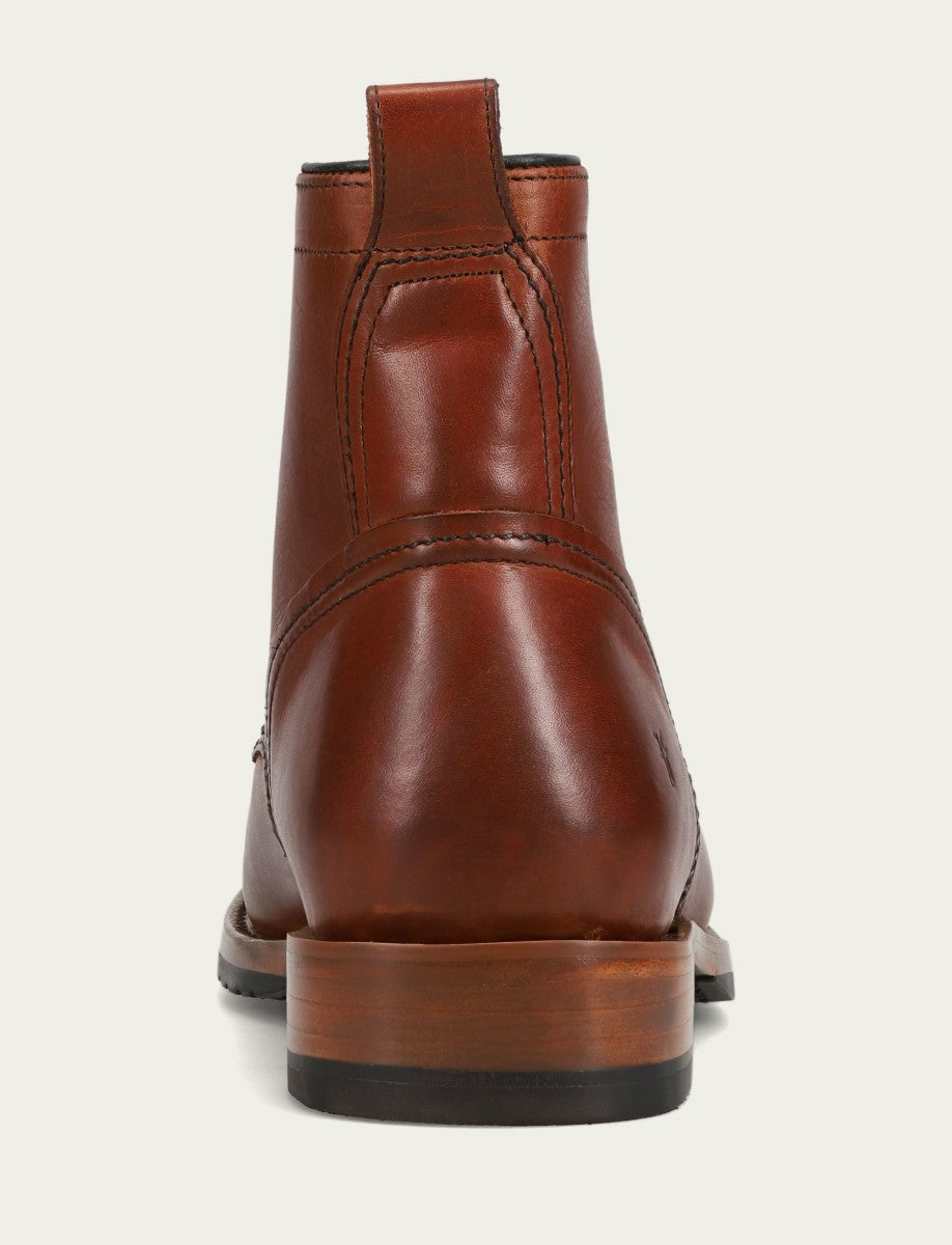 FRYE Men's Whiskey Hudson Workboot Plain Toe Boot