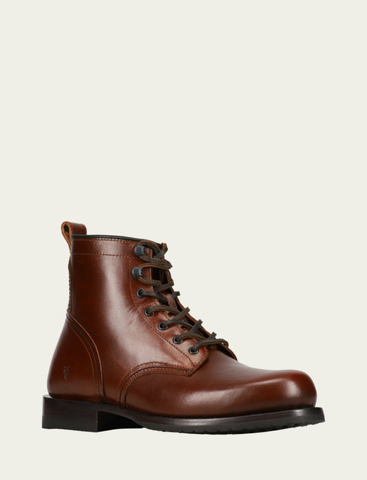 FRYE Men's Mahogany Hudson Workboot Plain Toe