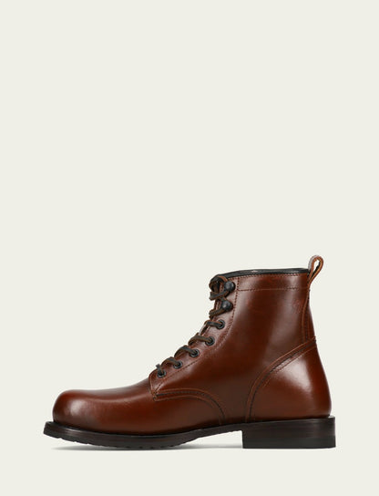 FRYE Men's Mahogany Hudson Workboot Plain Toe