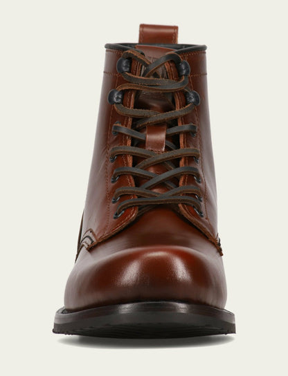 FRYE Men's Mahogany Hudson Workboot Plain Toe