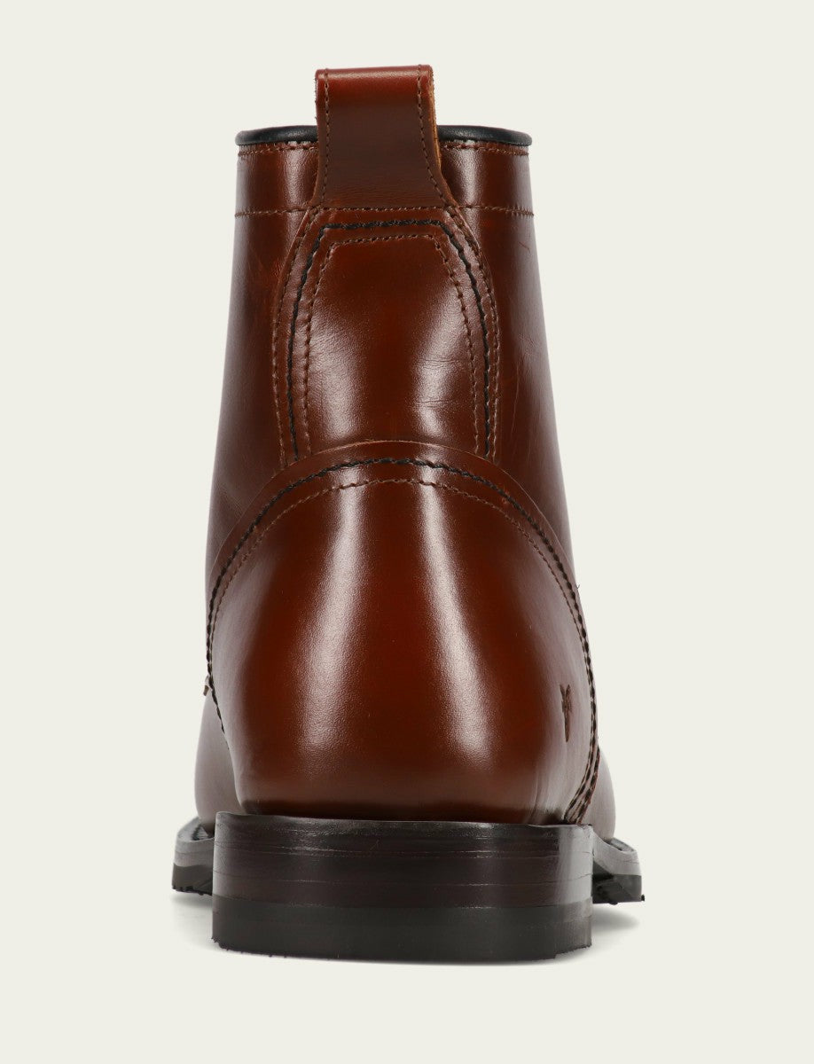FRYE Men's Mahogany Hudson Workboot Plain Toe