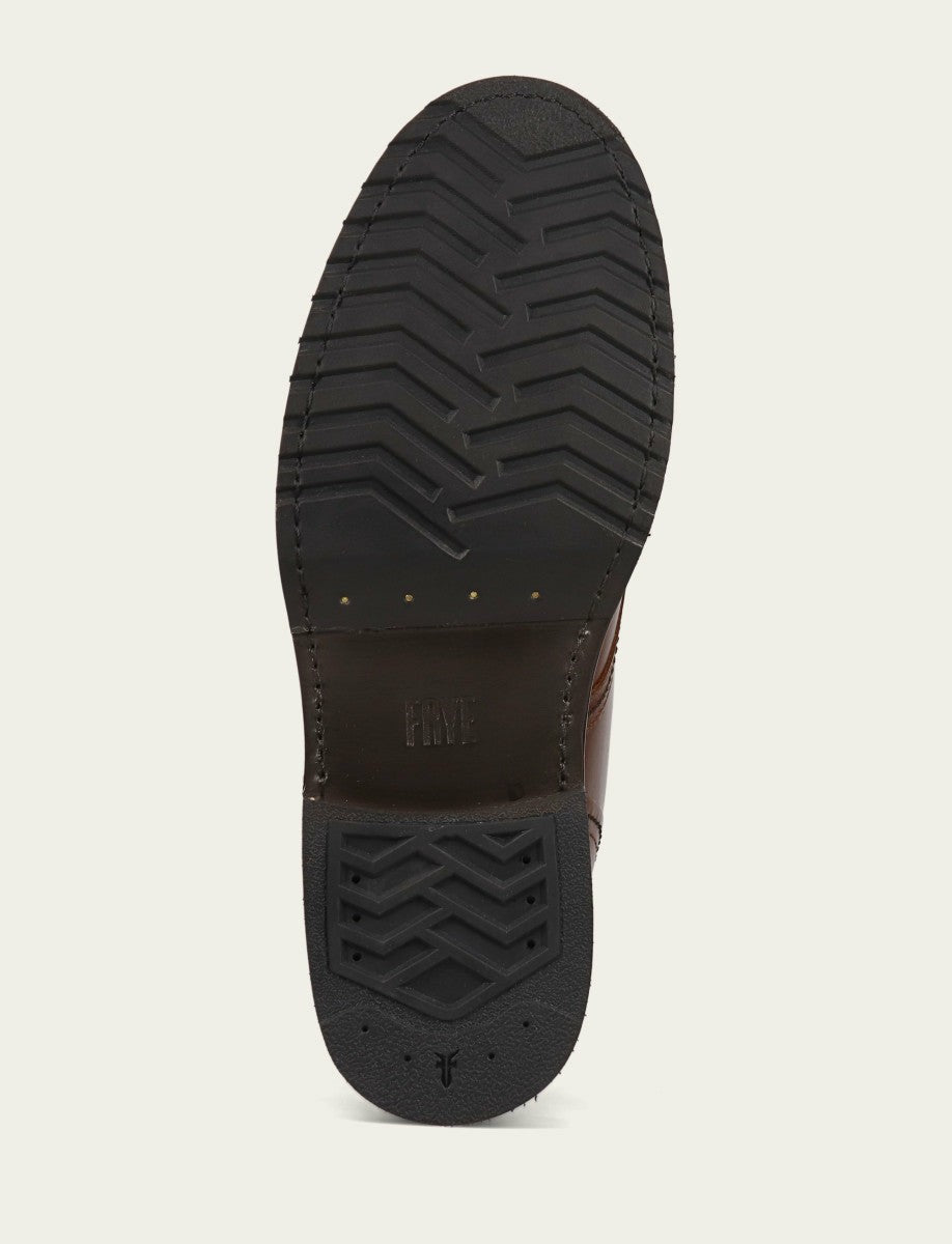 FRYE Men's Mahogany Hudson Workboot Plain Toe