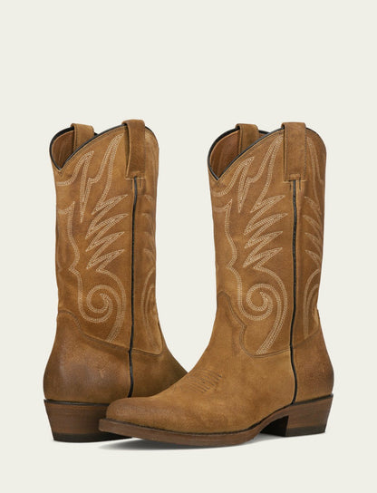 FRYE Men's Mushroom Grady Vintage Stitch Western Boots