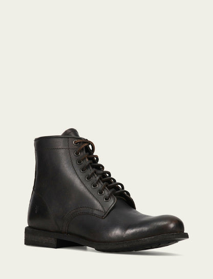 FRYE Men's Antiqued Black Tyler Flex Lace Up Boots