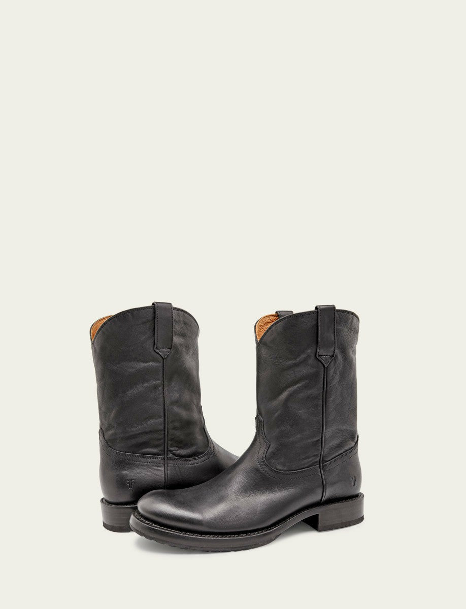 FRYE Men's Black Duke Roper Boots