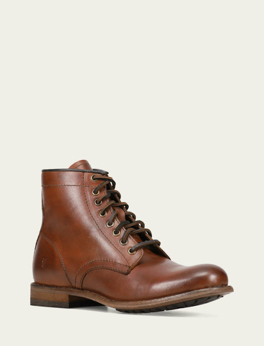 FRYE Men's Cognac Tyler Flex Lace Up Boots