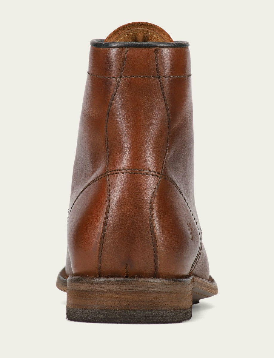 FRYE Men's Cognac Tyler Flex Lace Up Boots