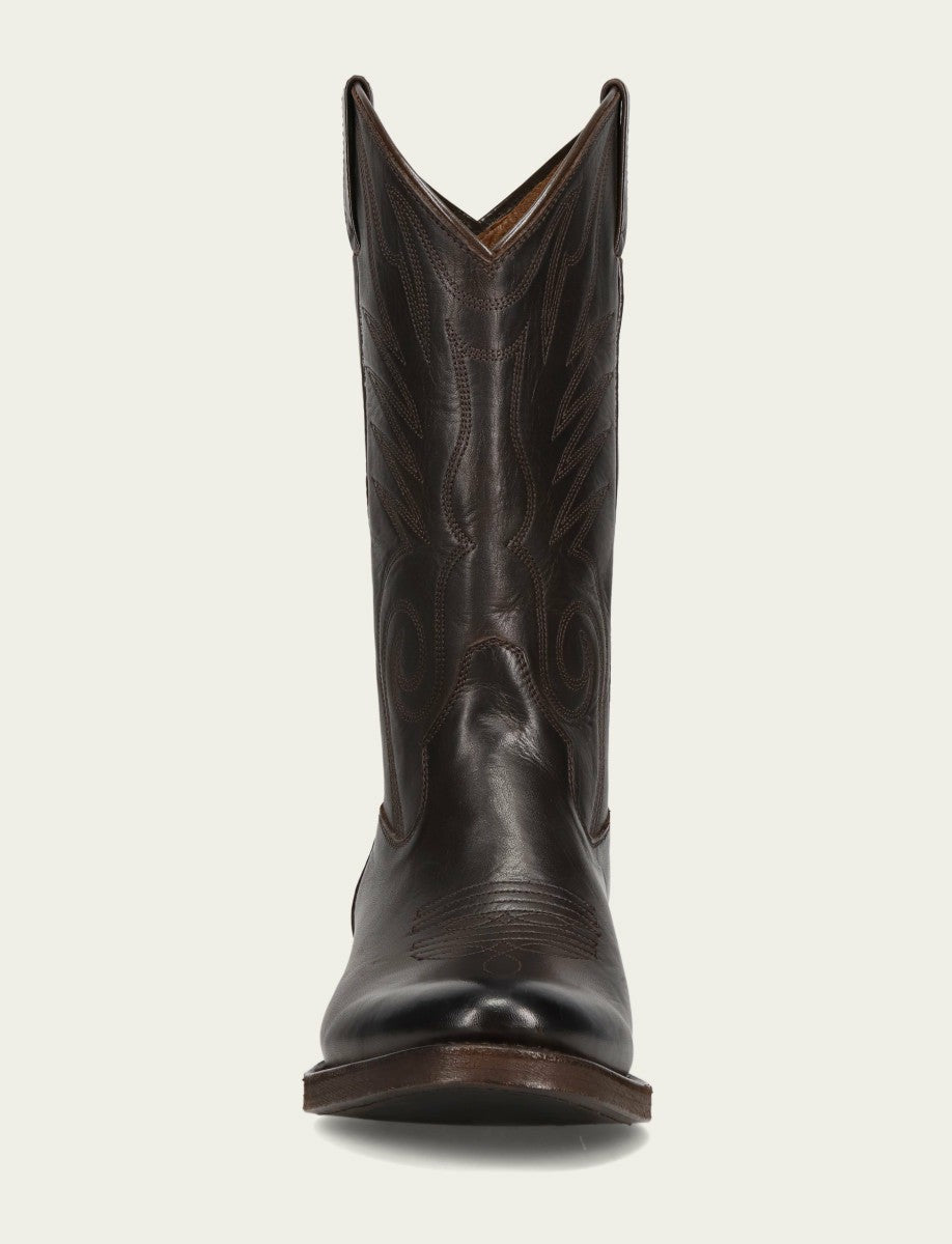 FRYE Men's Chocolate Grady Vintage Stitch Western Boots