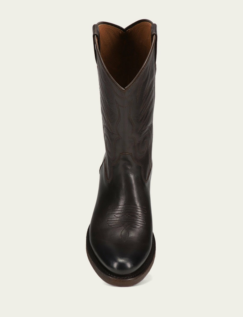 FRYE Men's Chocolate Grady Vintage Stitch Western Boots