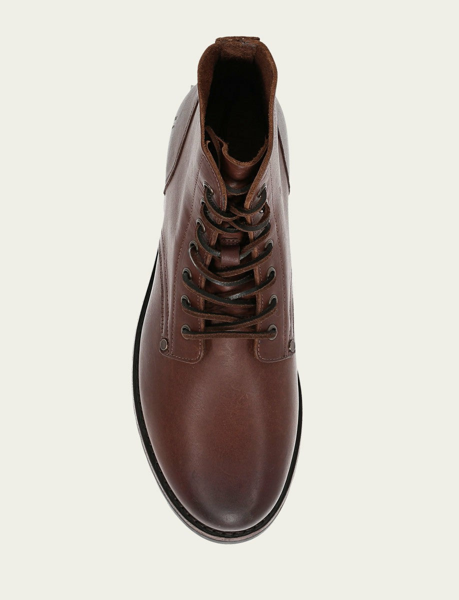 FRYE Men's Cognac Barrett Lace Up Boots