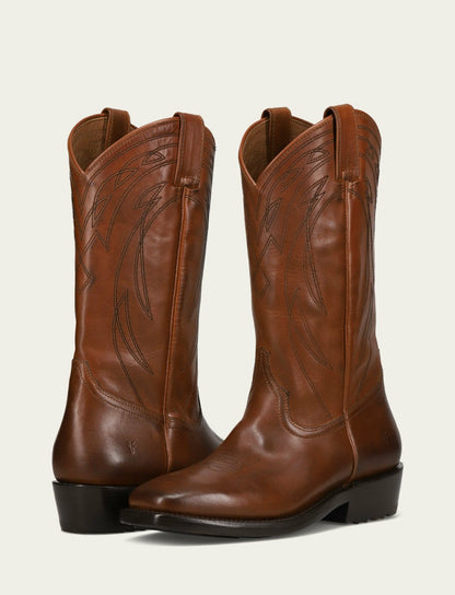 FRYE Men's Caramel Nash Deco Stitch Pull On Boots