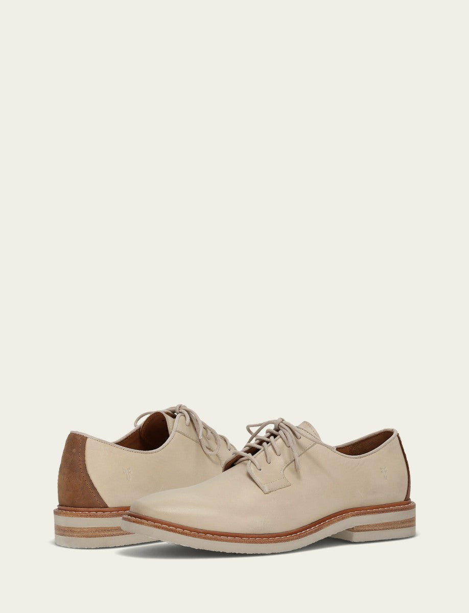 FRYE Men’s Beige Paul Oxford Lite Leather Casual Dress Shoes