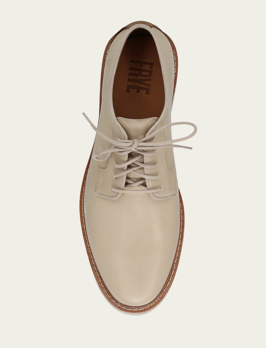 FRYE Men’s Beige Paul Oxford Lite Leather Casual Dress Shoes
