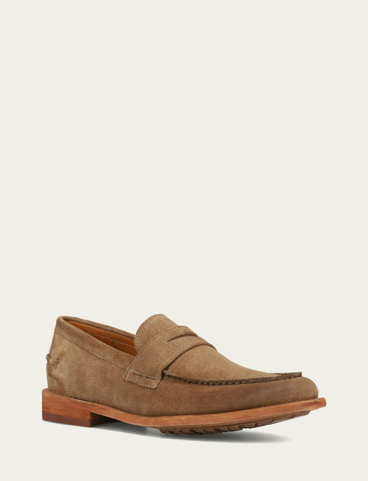 FRYE Men’s Mushroom Suede Tyler Flex Penny Casual Leather Shoes