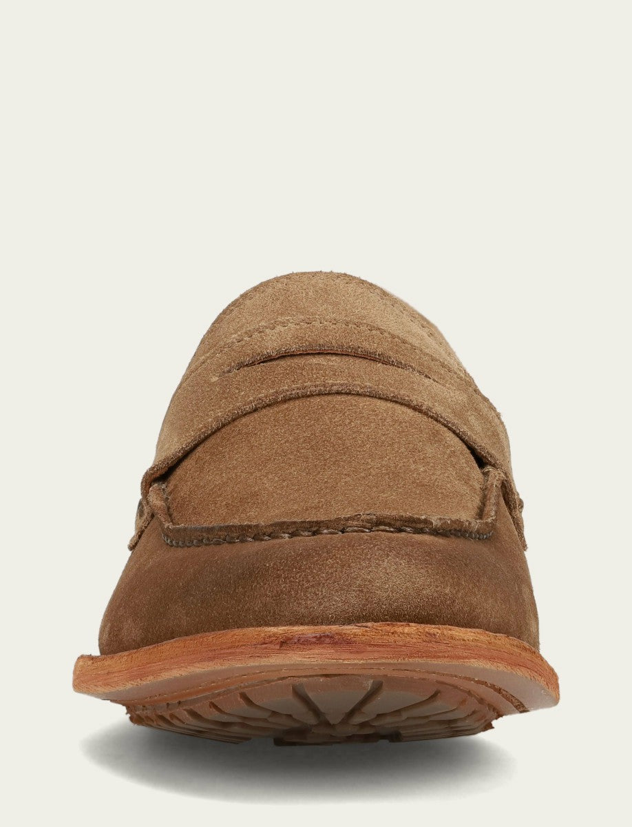 FRYE Men’s Mushroom Suede Tyler Flex Penny Casual Leather Shoes