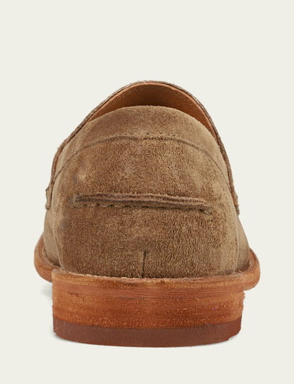 FRYE Men’s Mushroom Suede Tyler Flex Penny Casual Leather Shoes