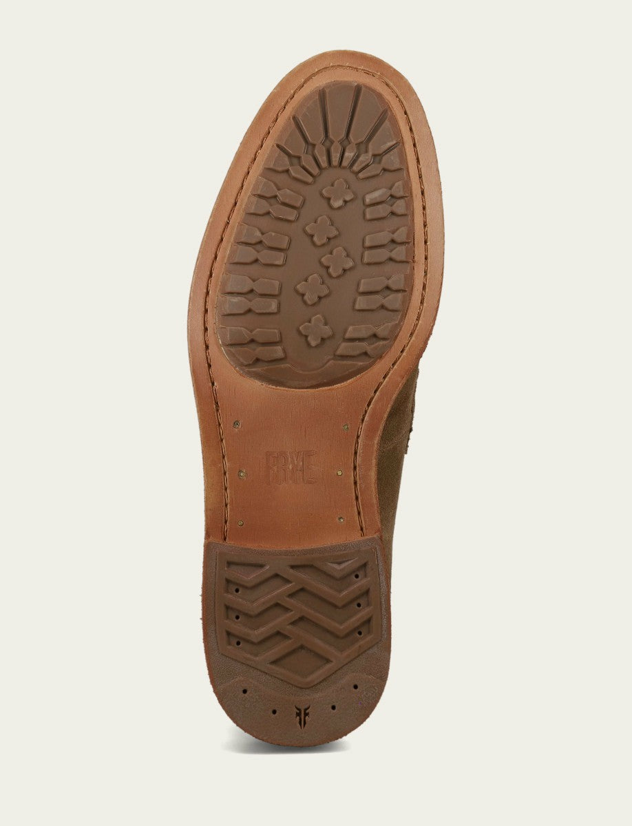 FRYE Men’s Mushroom Suede Tyler Flex Penny Casual Leather Shoes