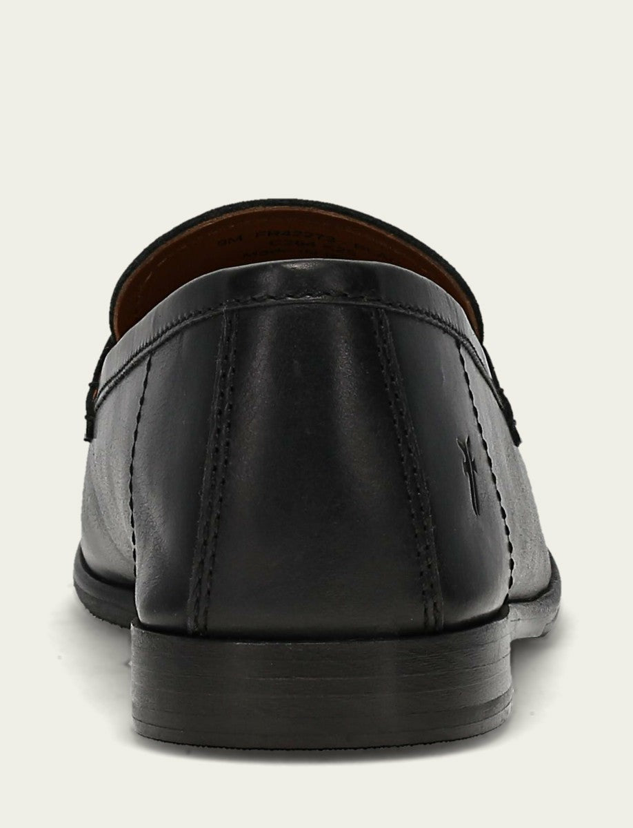 FRYE Men’s Black Leather Graham Penny Casual Leather Shoes