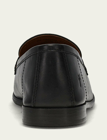 FRYE Men’s Black Leather Graham Penny Casual Leather Shoes