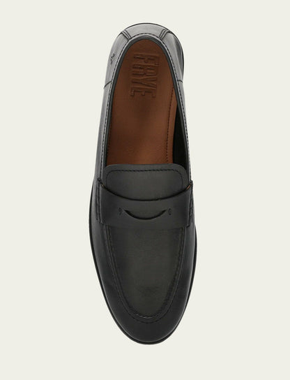 FRYE Men’s Black Leather Graham Penny Casual Leather Shoes
