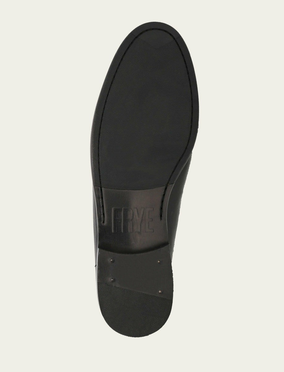 FRYE Men’s Black Leather Graham Penny Casual Leather Shoes