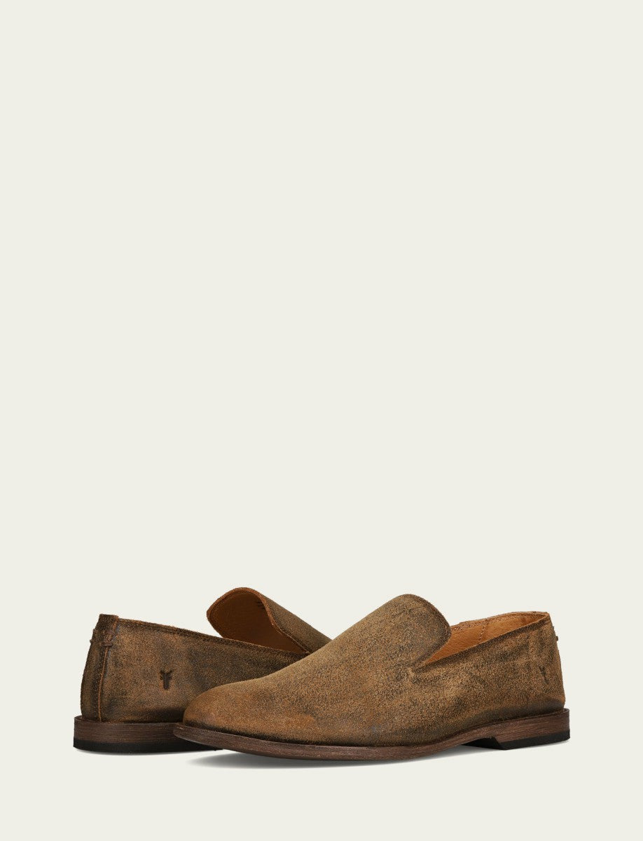 FRYE Men’s Chocolate Chris Venetian Leather Loafers