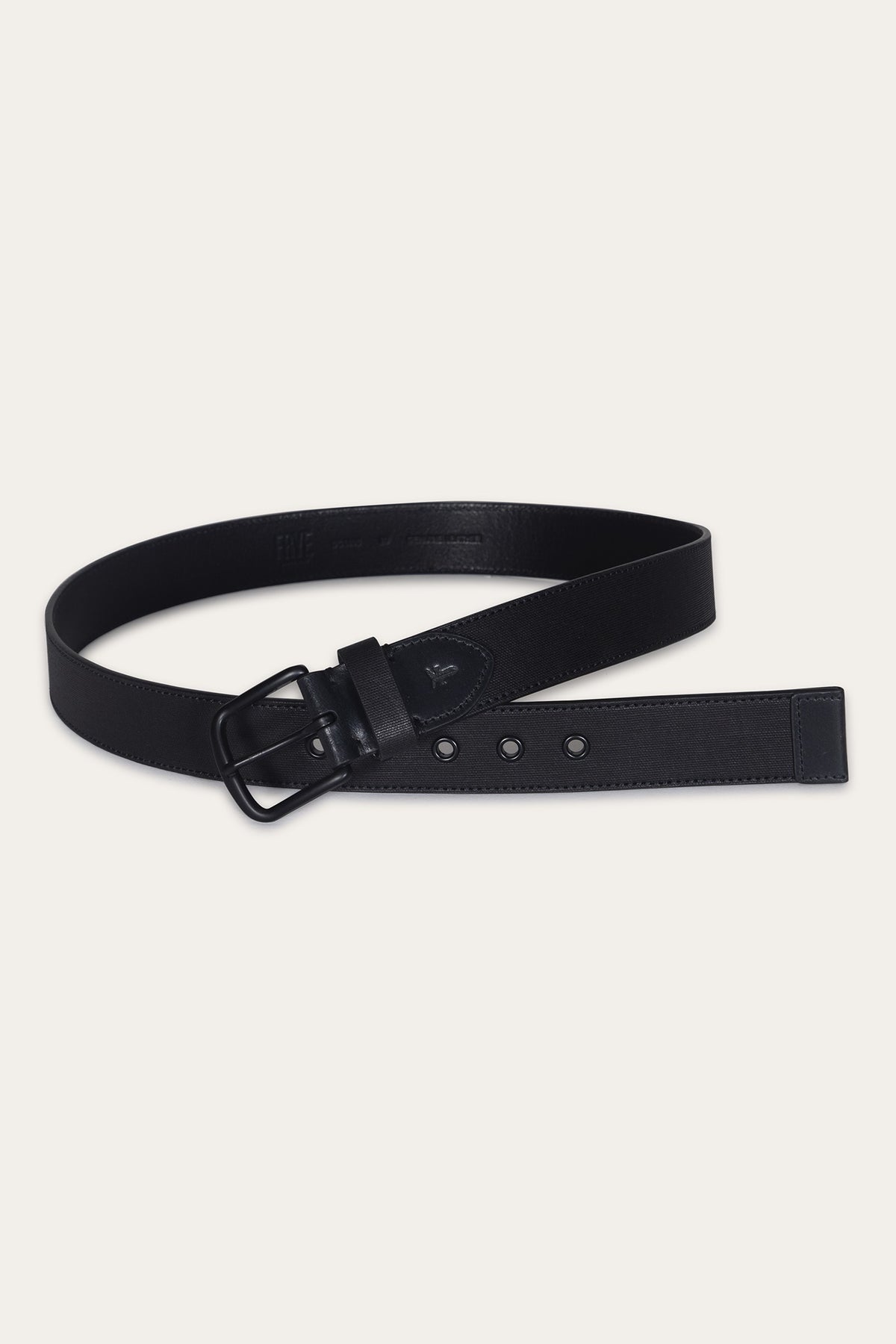 FRYE Men’s Black 38mm Coated Canvas Belt