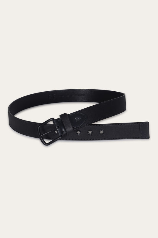 FRYE Men’s Black 38mm Coated Canvas Belt