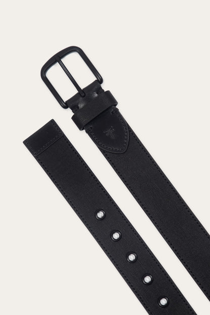 FRYE Men’s Black 38mm Coated Canvas Belt