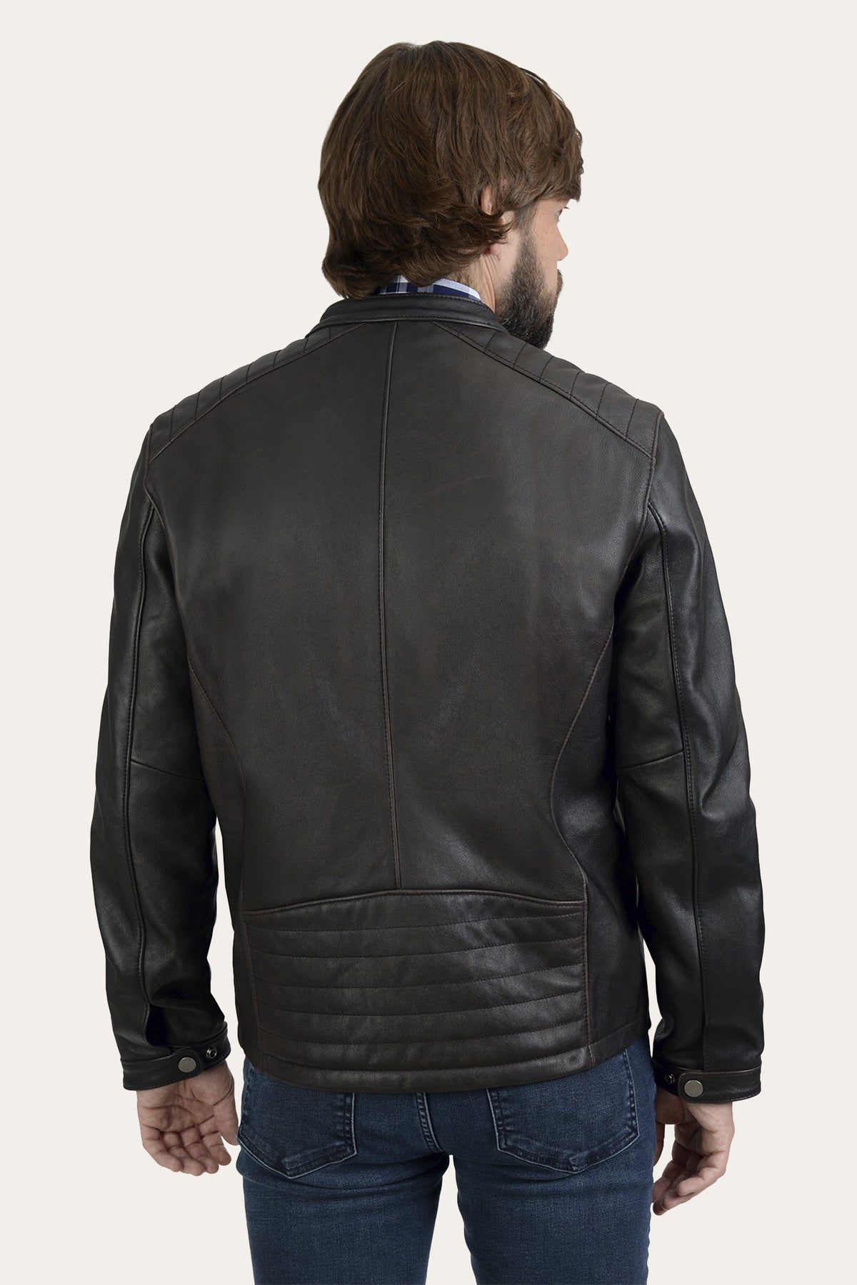 FRYE Men's Black Rustler Racer Jacket