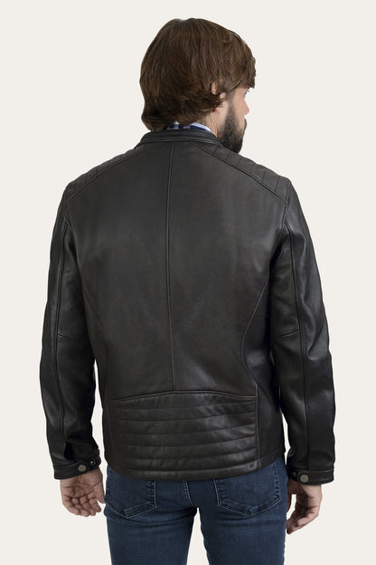 FRYE Men's Black Rustler Racer Jacket
