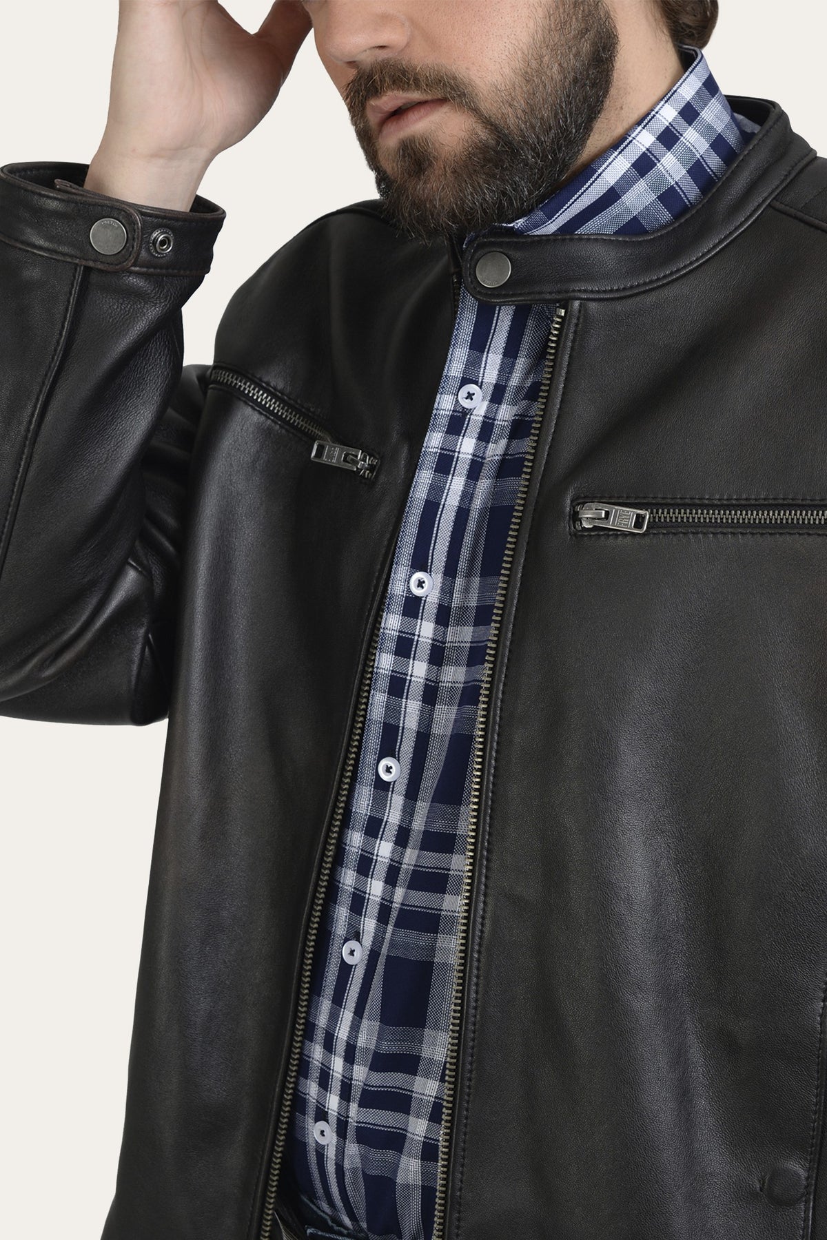 FRYE Men's Black Rustler Racer Jacket