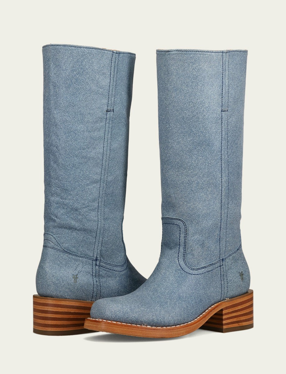 FRYE Women’s Sky Blue Campus 14L Tall Boots