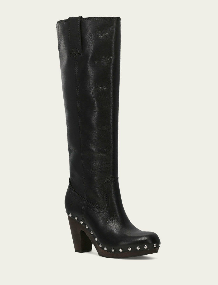 FRYE Women's Black Cindy Pull On Tall Boot