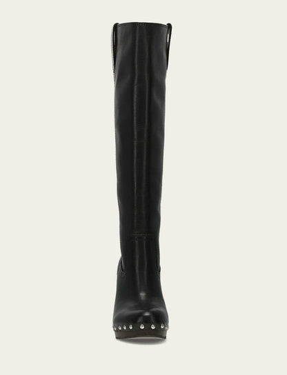 FRYE Women's Black Cindy Pull On Tall Boot