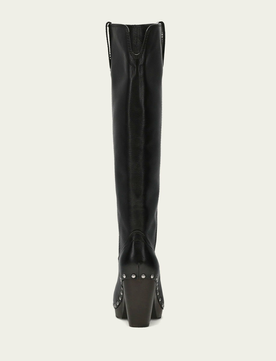 FRYE Women's Black Cindy Pull On Tall Boot