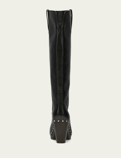 FRYE Women's Black Cindy Pull On Tall Boot