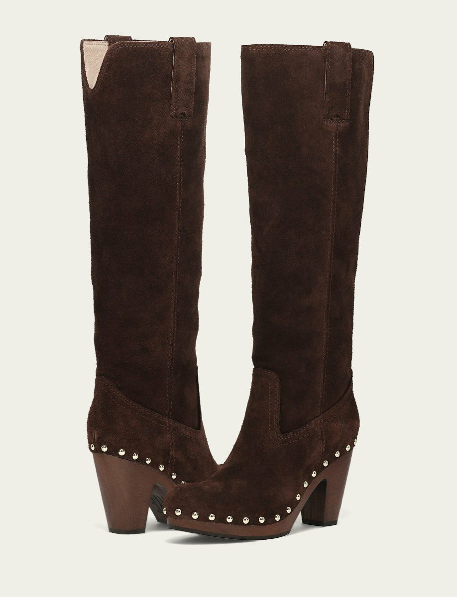 FRYE Women's Chocolate Cindy Pull On Boot