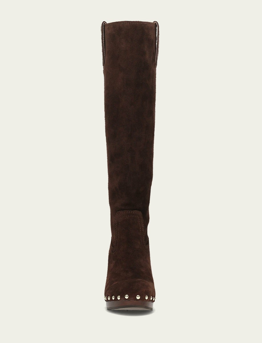 FRYE Women's Chocolate Cindy Pull On Boot