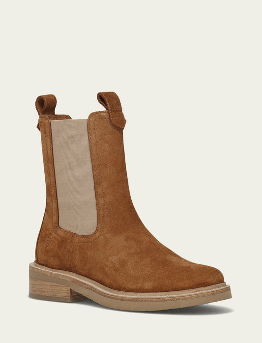 FRYE Women's Caramel Suede Phoebe Chelsea Boot