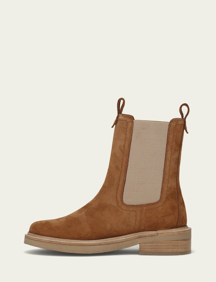 FRYE Women's Caramel Suede Phoebe Chelsea Boot