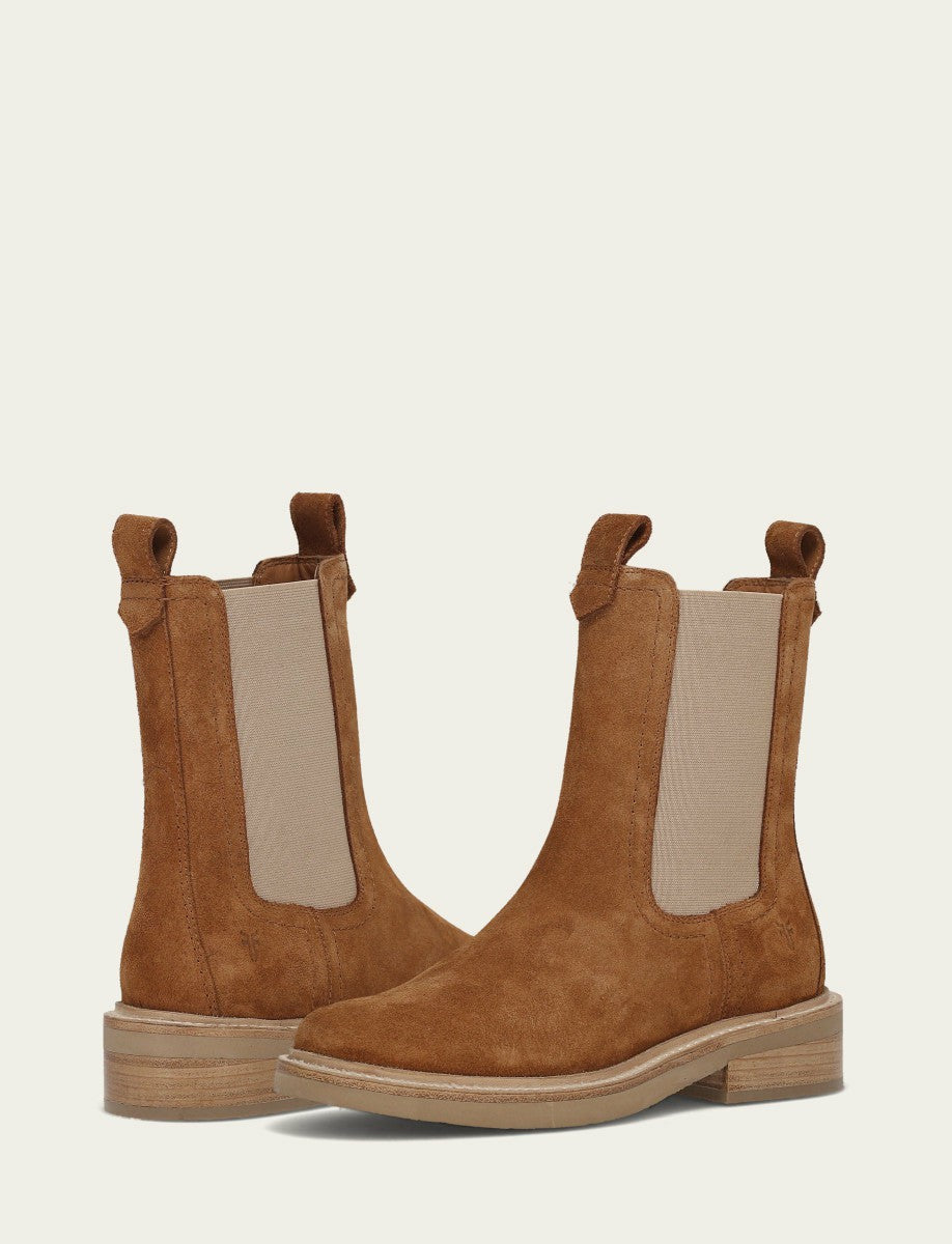 FRYE Women's Caramel Suede Phoebe Chelsea Boot